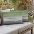 thumbnail image 2 of Outdoor Waterproof Pillow Covers Sage Green Gradient Wood Board Decorative Throw Pillow Protectors,Pillowcase Cushion Cases for Patio Sofa Garden Couch,20x12in,Pack of 2, 2 of 14