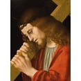 thumbnail image 2 of dOggiono, Marco 12x14 Gold Ornate Wood Framed with Double Matting Museum Art Print Titled - Christ Carrying the Cross, 2 of 4