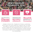 thumbnail image 3 of Nelson's Tea Raspberry & Cream - Cut & Sifted Raspberry Loose Leaf Tea with Rooibos Green Tea, Dried Red Raspberry Leaf, Marigold, Hibiscus, Rose Petals, and Safflower (3.2 oz), 3 of 7