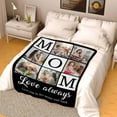thumbnail image 4 of Personalized Photo Blanket for Family, Customized Bed Blanket with 10 Pictures for Mom Dad Custom Photos Throw Blanket for Best Friends, Personalized Gifts for Couple Girlfriend Boyfriend Blankets, 4 of 5