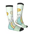 thumbnail image 3 of Picia Women Crew Soft Moisture-wicking Socks Books Pattern Design Cotton Socks, One Size fit All, 3 of 9