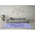 thumbnail image 3 of Ahgly Company Machine Washable Indoor Round Persian Blue Traditional Area Rugs, 5' Round, 3 of 4
