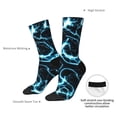thumbnail image 2 of Yiaed Lightning Print Great elasticity Crew Socks Sports socks for Men and Women, 2 of 5