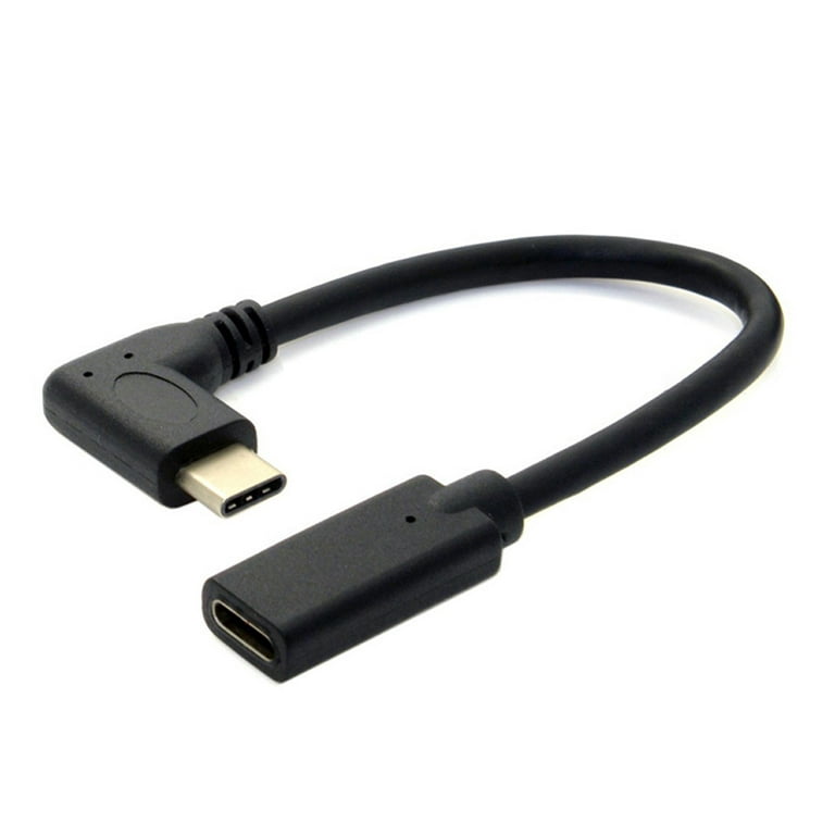 Techinal 90 Degree Right Angle USB 3.1 Type Male To Female Extension Data USB-C Cable - Walmart.com