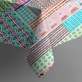 thumbnail image 5 of Multicolor Cartoon Geometric and Striped Pattern Square Tablecloth,Waterproof Square Table Cover,Wipeable Spillproof Washable Table Cover for Home Kitchen Party Decor 42"X42"(107x107cm), 5 of 6