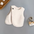 thumbnail image 5 of Lenpel Newborn Baby Clothes Soft Infant Boys Girls Button Sleeveless Fleece Jacket Fuzzy Warm Vest for 2-24 M, 5 of 6
