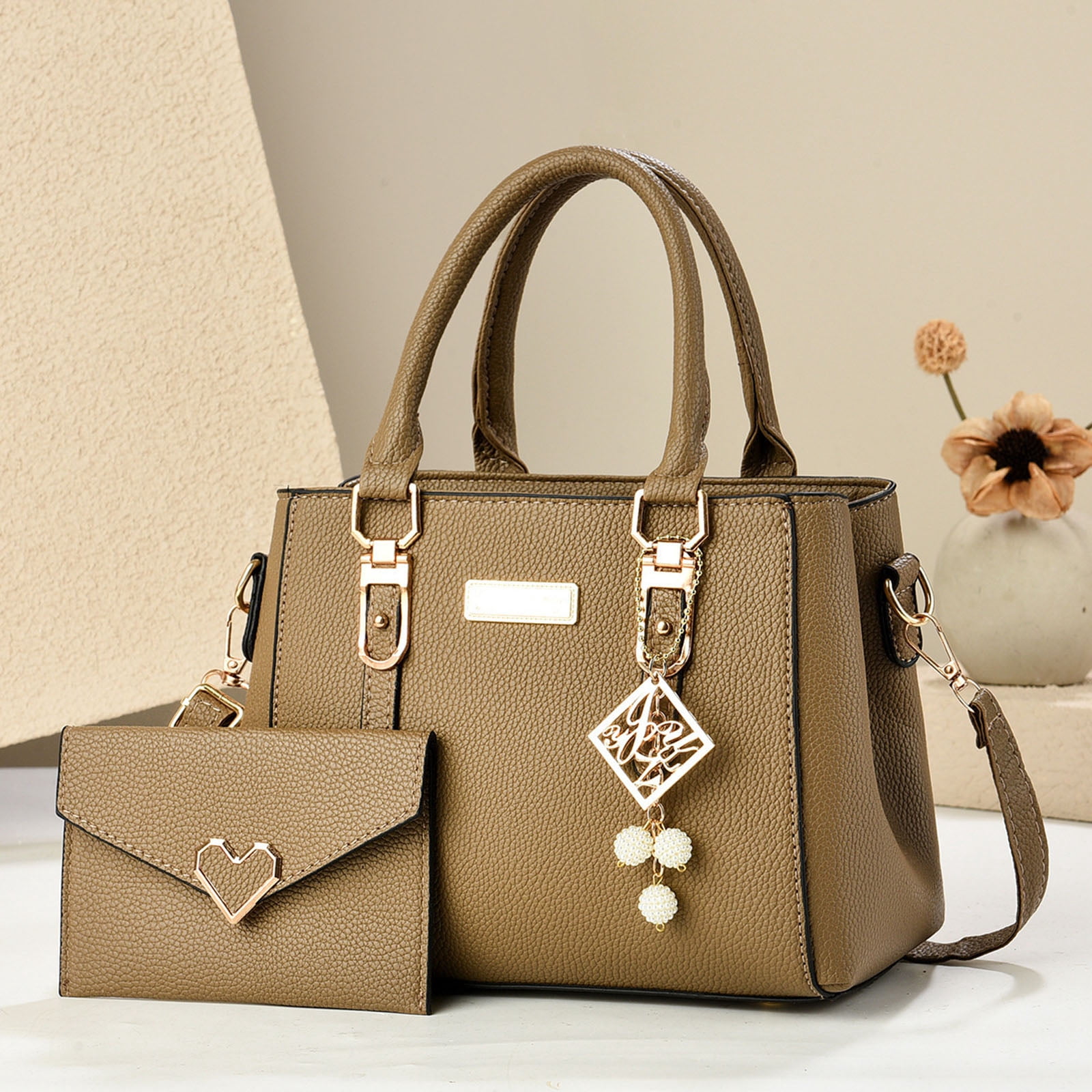 LONGshukeji Women Cute Top Handle Handbag with Strap Purse Handbag Birthday Gifts for Mom