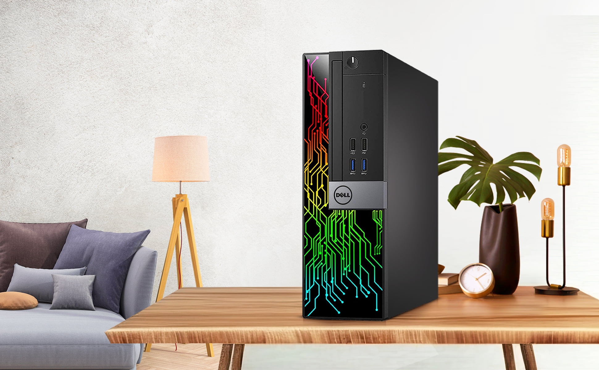 Dell OptiPlex RGB Desktop Computer PC, Intel i7 Quad-Core 6th Gen. Processor, 16GB Ram, 512GB SSD, 22 inch Monitor, Gaming Keyboard Mouse & Headset, WiFi, Windows 11 Pro