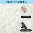 thumbnail image 6 of Tripumer Bedside Rugs Furry Area Rug 2 x 6 feet Shaggy Indoor Floor Carpet Runner Rugs for Living Room Bedroom Home Decor White, 6 of 6