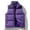 Purple, variant on dzxyzu Men's Winter Quilted Vest Padded Puffer Jacket Warm Casual Waistcoat Outerwear Black