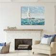 thumbnail image 2 of Stupell Industries Abstract Sailboat Painting Transportation Painting Gallery Wrapped Canvas Print Wall Art, 48 x 36, 2 of 7