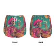 thumbnail image 6 of Uemuo Western Desert Skull Cowboy (2) Pattern Women's Athletic Shorts High Waisted Running Shorts with Liner Pockets Gym Elastic Workout Shorts-XX-Large, 6 of 9