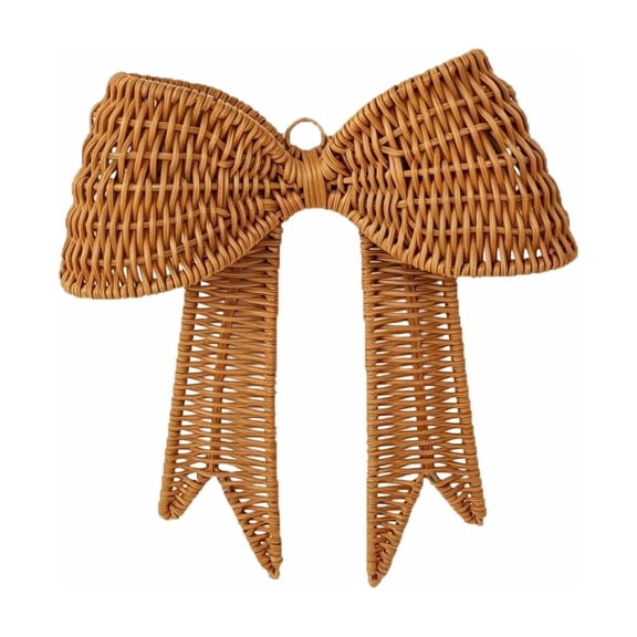 feimajia Christmas Woven Bow Wall Hanging, Rustic Farmhouse Decoration for Door Mantel Tree