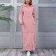 thumbnail image 3 of mfyjkho Vestidos midi para mujer, Sudadera con capucha de punto grande para mujer con vestido informal de terciopelo Vestidos de otoño l, 3 of 8