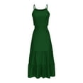 thumbnail image 6 of EINCcm Summer Dresses for Women Spaghetti Strap Open Back A-Line Midi Skirt Elegant Tiered Swing Vacation Dress, 6 of 6