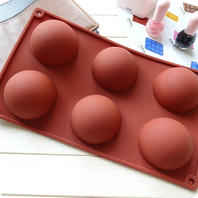 fastboy 6 Cups Hemisphere Shape Silicone Cake Mold Fondant Chocolate Mould Cake Tools