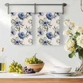 thumbnail image 3 of Navy Blue Floral Kitchen Towels Set of 2, Vintage Flowers Elegant Pastoral Rustic Absorbent Dish Towels for Kitchen, Microfiber Hand Towel, Quick Drying Tea Towel for Cleaning Decorative Dishcloths, 3 of 7