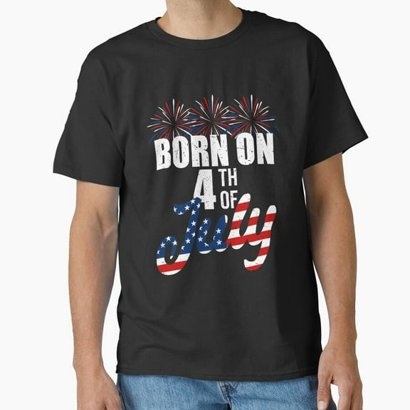 DOPASHIRT Born On 4Th Of July Shirt, 4Th July Shirt, Family 4Th Of July Shirts, Merica Shirt, Patriotic Shirt, Sunglasses Shirt Unisex S-5XL Hot Trending Shirt, Vintage Birthday Gift