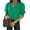 Green, variant on Women's Puff Short Sleeve Sweater Tops Spring Summer Trendy V Neck Casual T Shirts Blouses