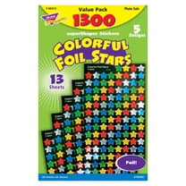 TREND Colorful Foil Stars superShapes Value Pack, 1300 ct