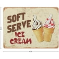 thumbnail image 2 of Soft Serve Ice Cream Tin Sign Metal Plaque Art Hanging Iron Painting Retro Home Kitchen Garden Garage Wall Decor 12"x16", 2 of 5