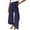 Navy, variant on Aoochasliy Womens Pants Clearance Fall Fashion Casual Solid Color High Waist Loose Mopping Long Cotton Linen Wide Leg Pants