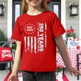 thumbnail image 5 of UACY Kids 250 Anniversary USA Shirts 250 Year American Flag Tshirt Boys and Girls Happy 250th Tee 4th of July Tops (Red, 6-7 Years), 5 of 6