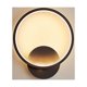 thumbnail image 1 of Aplique de pared LED para interiores, aplique de pared interior de acrílico blanco cálido, redondo, negro, 12 W, 3000 K, aplique de pared interior, escalera, aplique moderno para pasillo, dormitorio,, 1 of 5