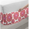 thumbnail image 2 of Valentine's Day Bed Skirt, Romantic Love Theme of Vibrant Hearts in Circle Forms, Elastic Bedskirt Dust Ruffle Wrap Around for Bedding Decor, 4 Sizes, Vermilion Pink, by Ambesonne, 2 of 2