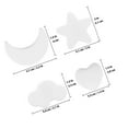 thumbnail image 4 of KONTONTY 4 Pcs Children Wardrobe Handles Rubber White Heart Cloud Moon Star for Furniture, 4 of 8