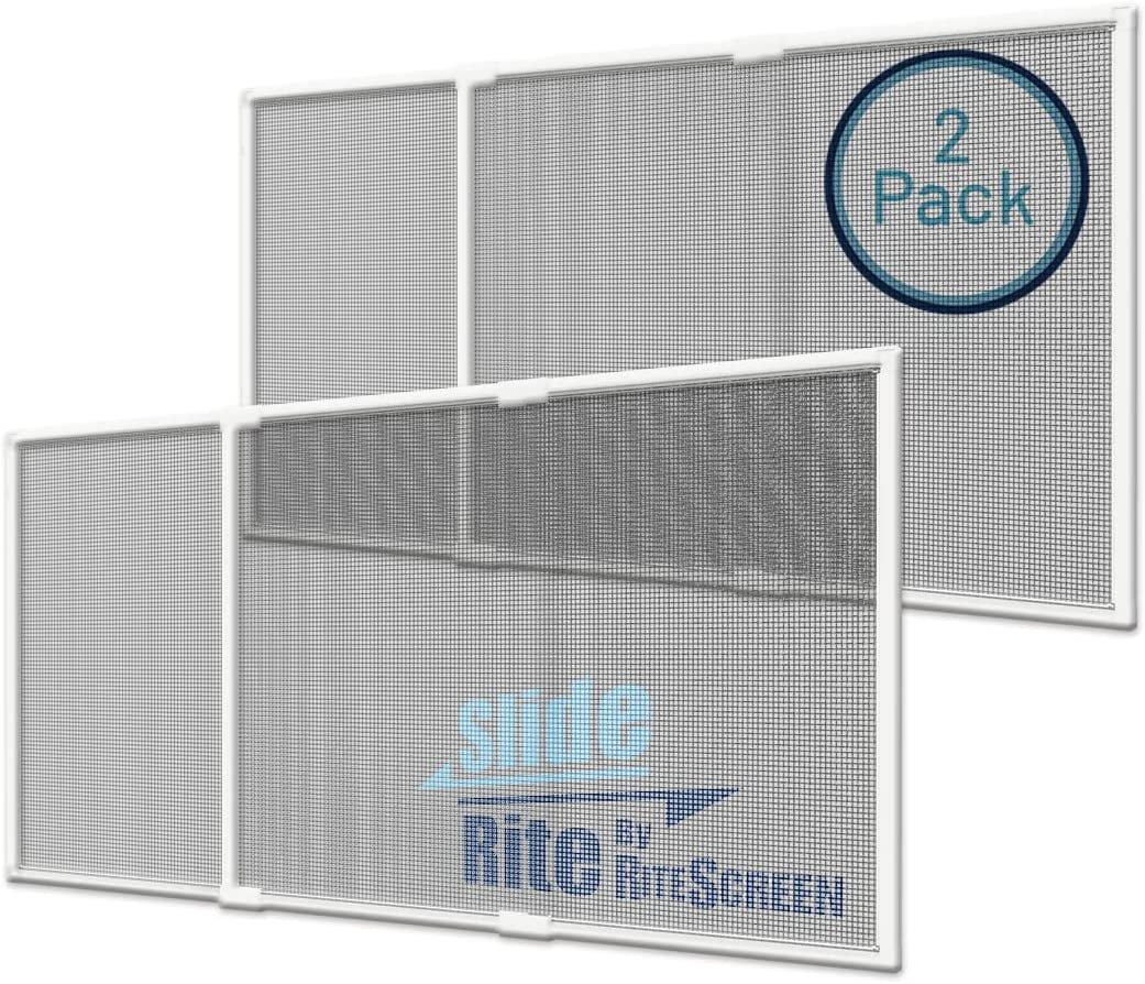 Adjustable & Expandable Window Screen 15" x 21" (2Pack) PreFramed Window Screen expands up to