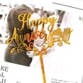 thumbnail image 4 of 5Pcs Cake Topper Happy Anniversary Design Decorative Acrylic Dessert Pastry Cupcake Picks for Party, 4 of 7