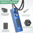 thumbnail image 2 of Uxcell Gate Locks for Outdoor Fence, 23.6IN Length Steel Cable Rope 4-Digit Combination Lock [Blue], 2 of 7