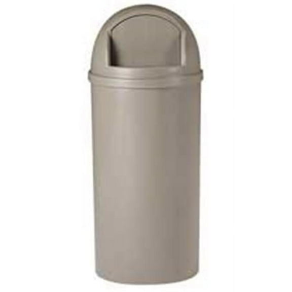 Rubbermaid Commercial Products RCP816088BG Waste Container- 15 Gal.- 15-.38in.x15-.38in.x36-.50in.- Beige