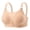 Beige, variant on Tsesme Wireless Bras for Women Comfy Push up Full Cup Support Everyday Textured Bra Plus Size