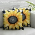 thumbnail image 3 of MLJA Throw Pillow Covers Sunflowers You are My Sunshine Grid Watercolor Decorative Pillow Cases Home Decor Standard Square Pillowcases, 3 of 5
