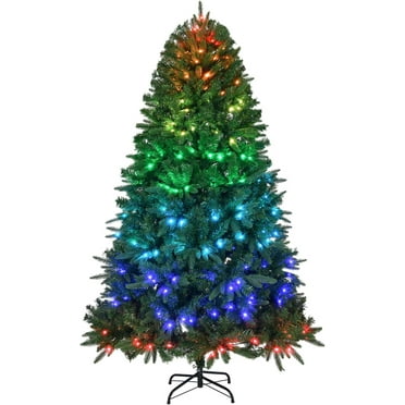 VINGLI 6ft Pre-lit LED Christmas Tree w/Twinkle Lights, App-Controlled Multi-Color RGB Lights, 1274 PVC Branch Tips, Lighted Artificial Christmas Tree Holiday Home Office Decoration for Indoor