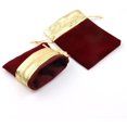 thumbnail image 3 of 20 piezas de bolsa de arpillera para joyas, bolsa con cordón, bolsa de regalo para banquetes, 7 x 9 cm (rojo 2), 3 of 5