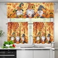thumbnail image 3 of Gnome Kitchen Curtains Valance and Tier Set of 3 Maple Leaves Kitchen Blackout Curtains Decorative Curtain Toppers and Valances Room Curtains, 3 of 6