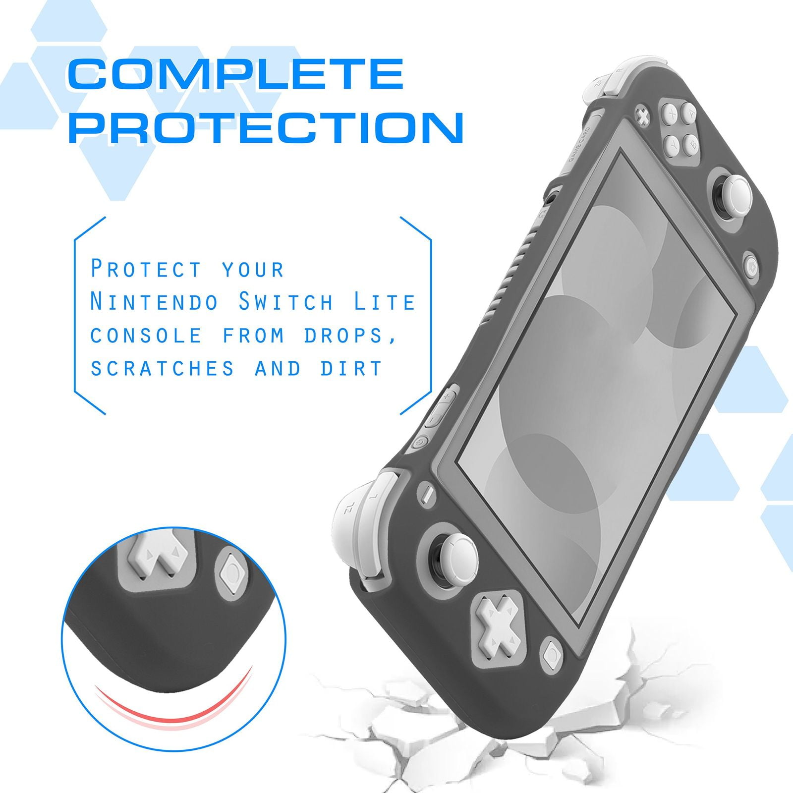 🔥RDS Nintendo Switch Lite Protective Glove NLS8 Silicone Skin Grip Case  Cover