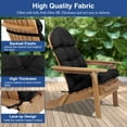 thumbnail image 2 of YEERSWAG 43x 20" Adirondack Chair Cushion,Patio Chair Cushion with Ties Chair High Back Indoor Outdoor Lounge Cushion Seat Pads,Non Slip Rocking Chair Cushion, 2 of 11