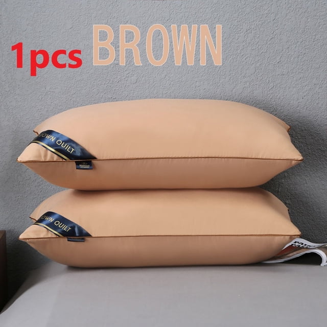 Ohufall Silk Down Neck Protection Pillow Hotel Quality Four Color Options Comfortable Sleep Aid Cervical Health Support Home Goods