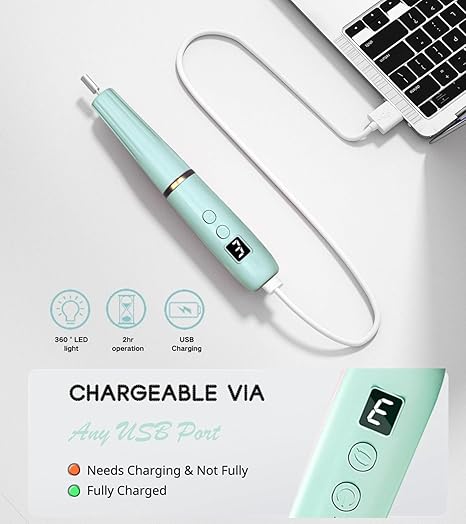 Electric Nail Drill, Electric Nail File for toenail Hand feet Care - Wider Grinder for Thick Nails, Cordless for Men Women Seniors Home Salon