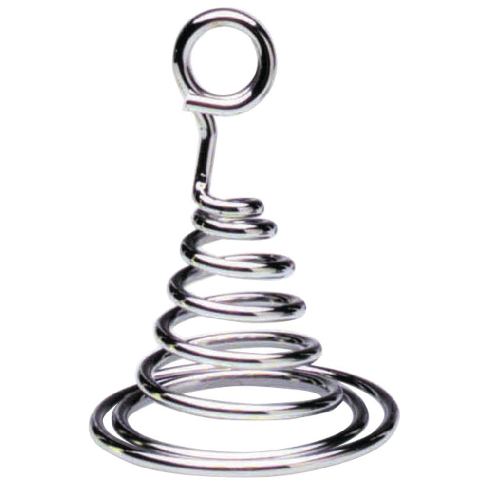 HUBERT® Spiral Cone Sign Holders Chrome Metal 3"H