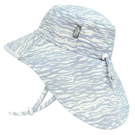 

JAN & JUL Adjustable Quick Dry Infant Swim Hat Boys with UV Protection (S: 0-6 Months Waves)