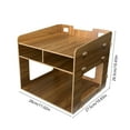 thumbnail image 3 of Organizador de Escritorio de Madera - Estante de Oficina de 28 X 28 X 25 Cm para Impresora, Suministros y Organización Del Espacio de Trabajo, Acabado Beige o Marrón, 3 of 6