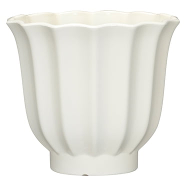 Mainstays Lillian 10" x 10" x 9" Round Vanilla Dream 100% Recycled Resin Planter