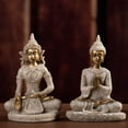 thumbnail image 4 of SPRING PARK Meditative Seated Buddha Sandstone Statue Sculpture Figurine Decor, 4 of 7