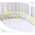 thumbnail image 1 of Almohada de cama trenzada de cuatro hebras con bolas de nudo largo tejidas, tira anticolisión para niños, 1 of 3