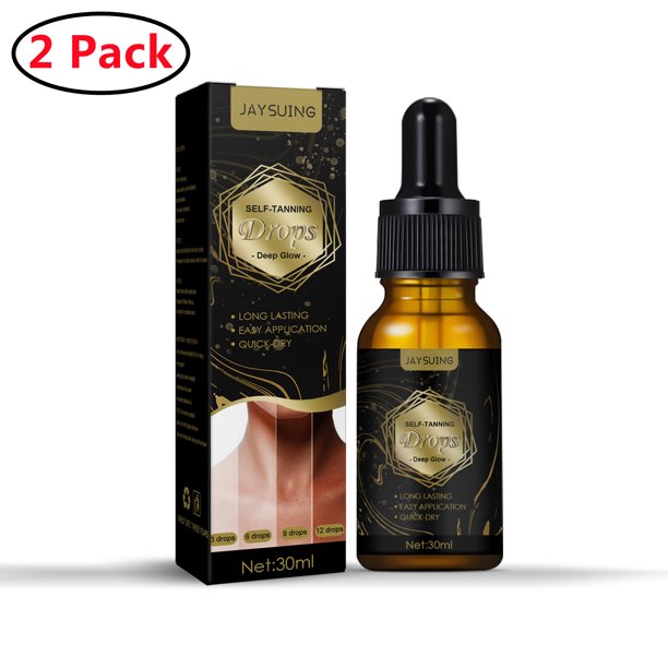 2 Pack Self Tanner Tanning Drops,Gradual Bronzing SelfTan Serum Facial